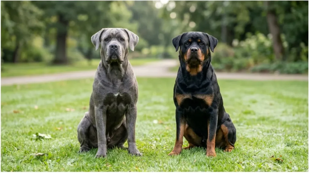 An Honest Cane Corso vs Rottweiler Comparison for Families